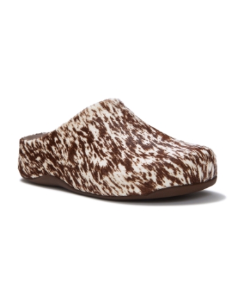 FitFlop Shuv Pony Mules Brown/White