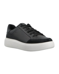 RTG Leather Lace Up Trainers Black