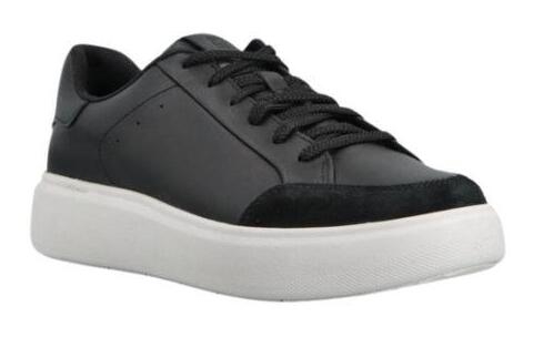 RTG Leather Lace Up Trainers Black