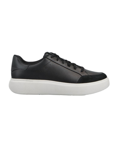 RTG Leather Lace Up Trainers Black