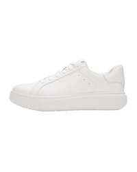 RTG Leather Lace Up Trainers Urban White