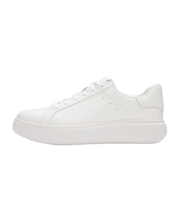 FitFlop RTG Leather Lace Up Trainers Urban White