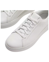 RTG Leather Lace Up Trainers Urban White