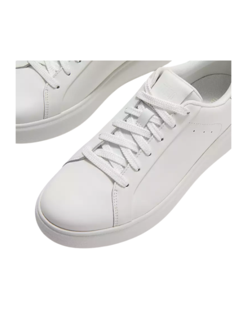 RTG Leather Lace Up Trainers Urban White
