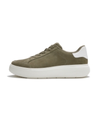 RTG Suede Lace Up Trainers Grey Sage/Cream