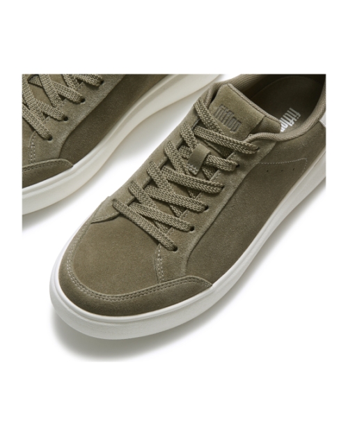 RTG Suede Lace Up Trainers Grey Sage/Cream