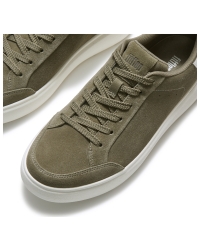 RTG Suede Lace Up Trainers Grey Sage/Cream