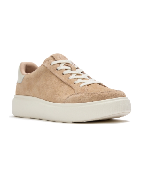 RTG Suede Snake Lace Up Trainers Hazelnut
