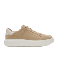 RTG Suede Snake Lace Up Trainers Hazelnut