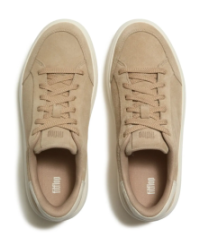 RTG Suede Snake Lace Up Trainers Hazelnut