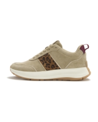 F-Mode Flow Suede Leopard Trainers Cappuccino