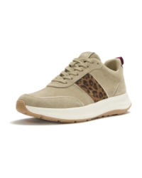 F-Mode Flow Suede Leopard Trainers Cappuccino