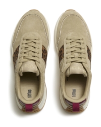 F-Mode Flow Suede Leopard Trainers Cappuccino