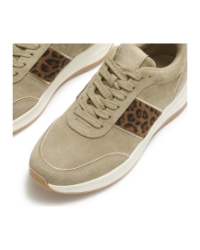F-Mode Flow Suede Leopard Trainers Cappuccino