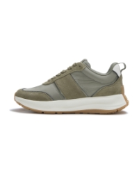 F-Mode Flow Mesh Metallic Trainers Grey Sage