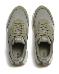 F-Mode Flow Mesh Metallic Trainers Grey Sage