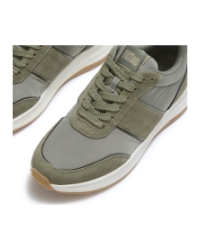 F-Mode Flow Mesh Metallic Trainers Grey Sage