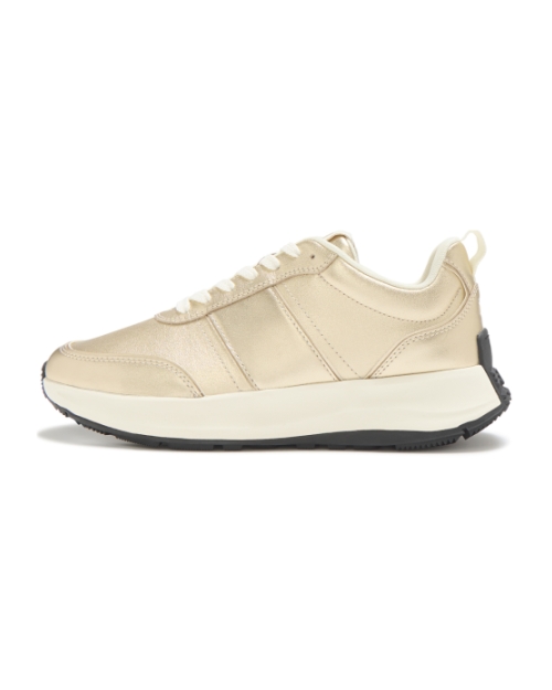 F-Mode Flow Leather Trainers Platino