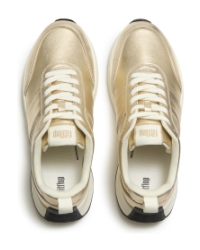 F-Mode Flow Leather Trainers Platino