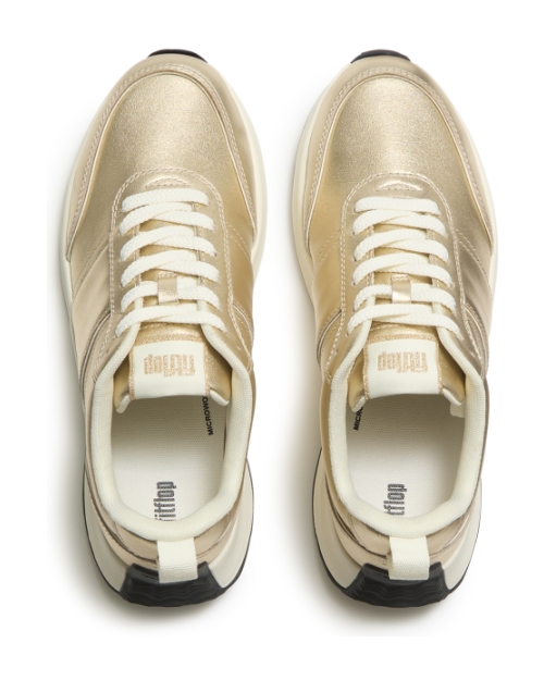 F-Mode Flow Leather Trainers Platino