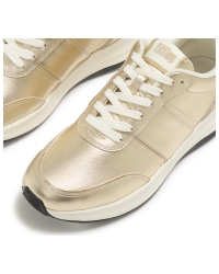 F-Mode Flow Leather Trainers Platino