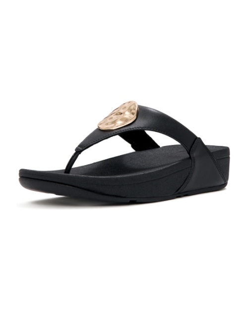 Lulu Adornment Toe-Post Sandals Black