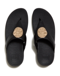 Lulu Adornment Toe-Post Sandals Black