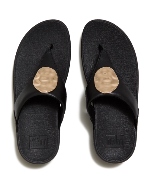 Lulu Adornment Toe-Post Sandals Black