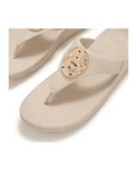 Lulu Adornment Toe-Post Sandals Hazy Taupe