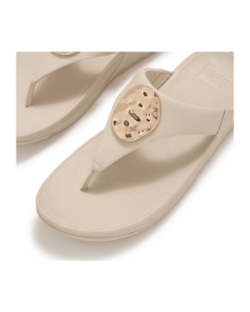 FitFlop Lulu Adornment Toe-Post Sandals Hazy Taupe