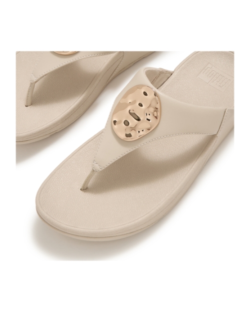 Lulu Adornment Toe-Post Sandals Hazy Taupe