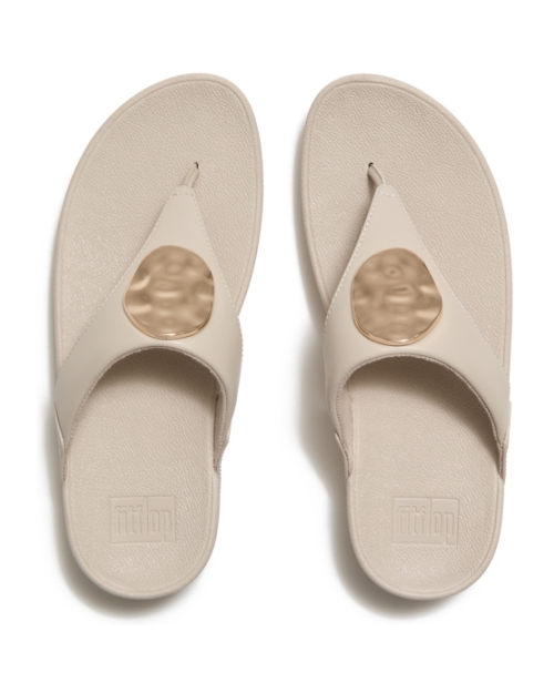 Lulu Adornment Toe-Post Sandals Hazy Taupe