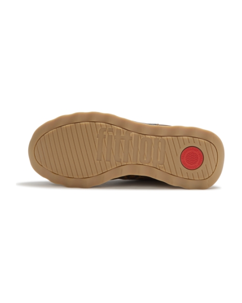 Retro-Q FF Suede Leopard Trainers Tan/Black