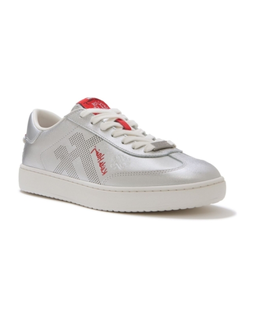 Fitflop X Keith Haring The Dash Trainers Metallic Silver