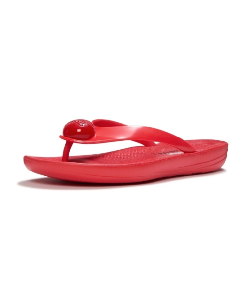 Fitflop X Keith Haring Iqushion Button Flip-Flops Signal Red