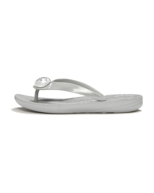 Fitflop X Keith Haring Iqushion Button Flip-Flops Metallic Silver
