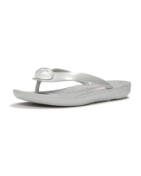 Fitflop X Keith Haring Iqushion Button Flip-Flops Metallic Silver