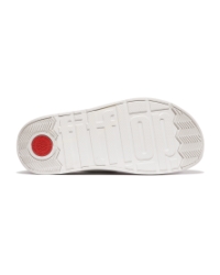 Gen-FF Buckle Two-Bar Leather Slides Urban White