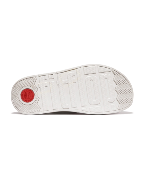 Gen-FF Buckle Two-Bar Leather Slides Urban White