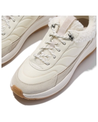 F-Mode Flow Shearling-Mix Sneakers Cream Mix