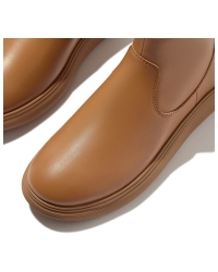 IQ-Comff Leather Zip Ankle Boots Desert Tan