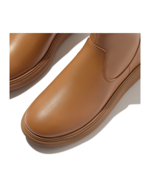 IQ-Comff Leather Zip Ankle Boots Desert Tan