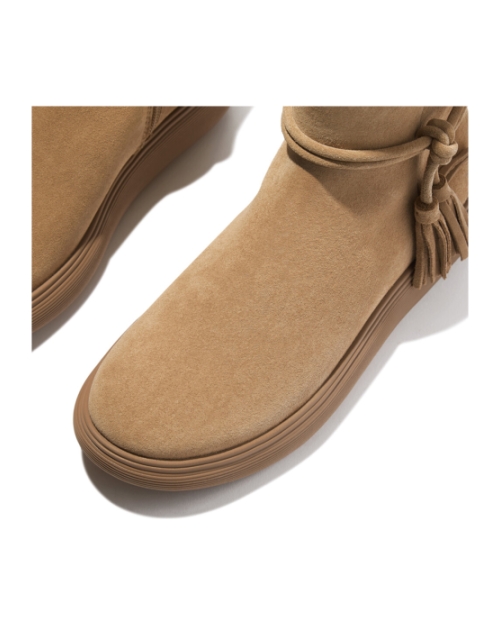 IQ-Comff Tassel Suede Short Boots Camel