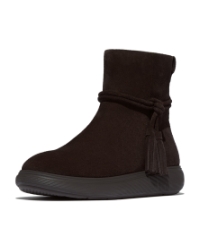 IQ-Comff Tassel Suede Short Boots Chocolate Brown