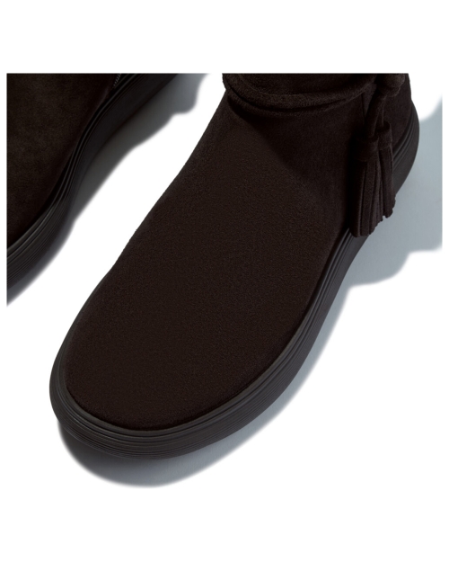 IQ-Comff Tassel Suede Short Boots Chocolate Brown