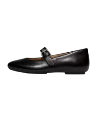 Delicato Leather Mary Janes All Black