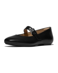 Delicato Leather Mary Janes All Black
