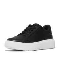 Rtg Sequin-Backtab Leather Sneakers Black