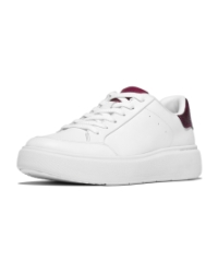 Rtg Sequin-Backtab Leather Sneakers Urban White/Ruby