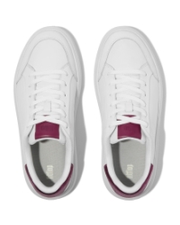 Rtg Sequin-Backtab Leather Sneakers Urban White/Ruby